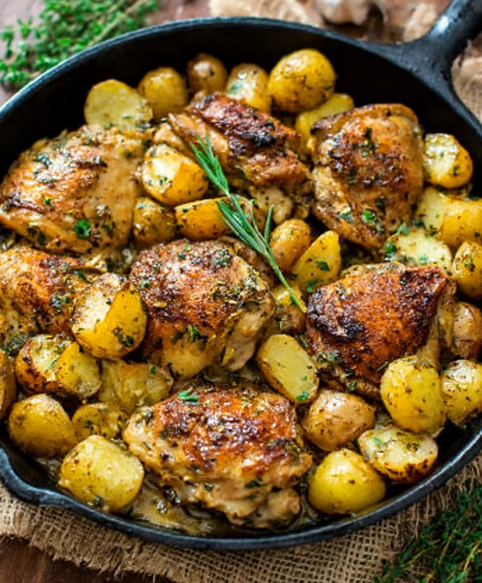 Garlic Butter Beef Skillet with Potatoes