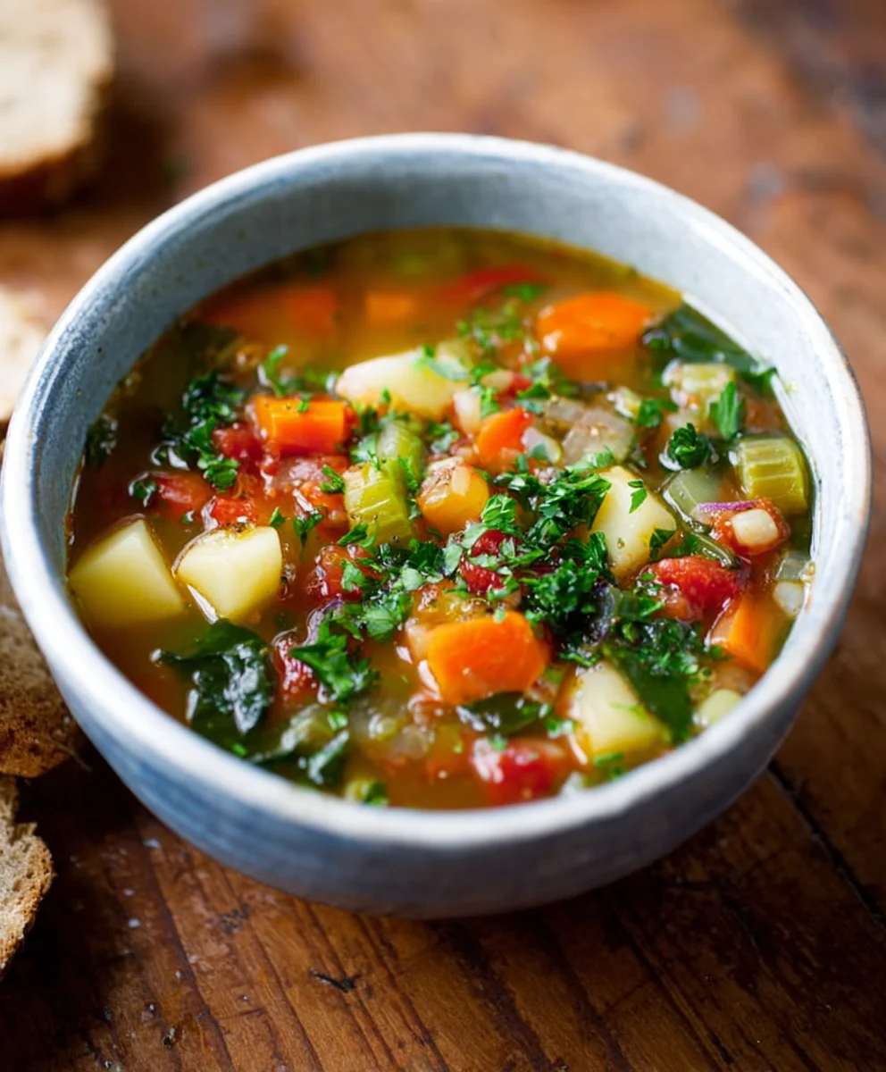 Hearty Vegetable Soup Recipe- Easy & Delicious
