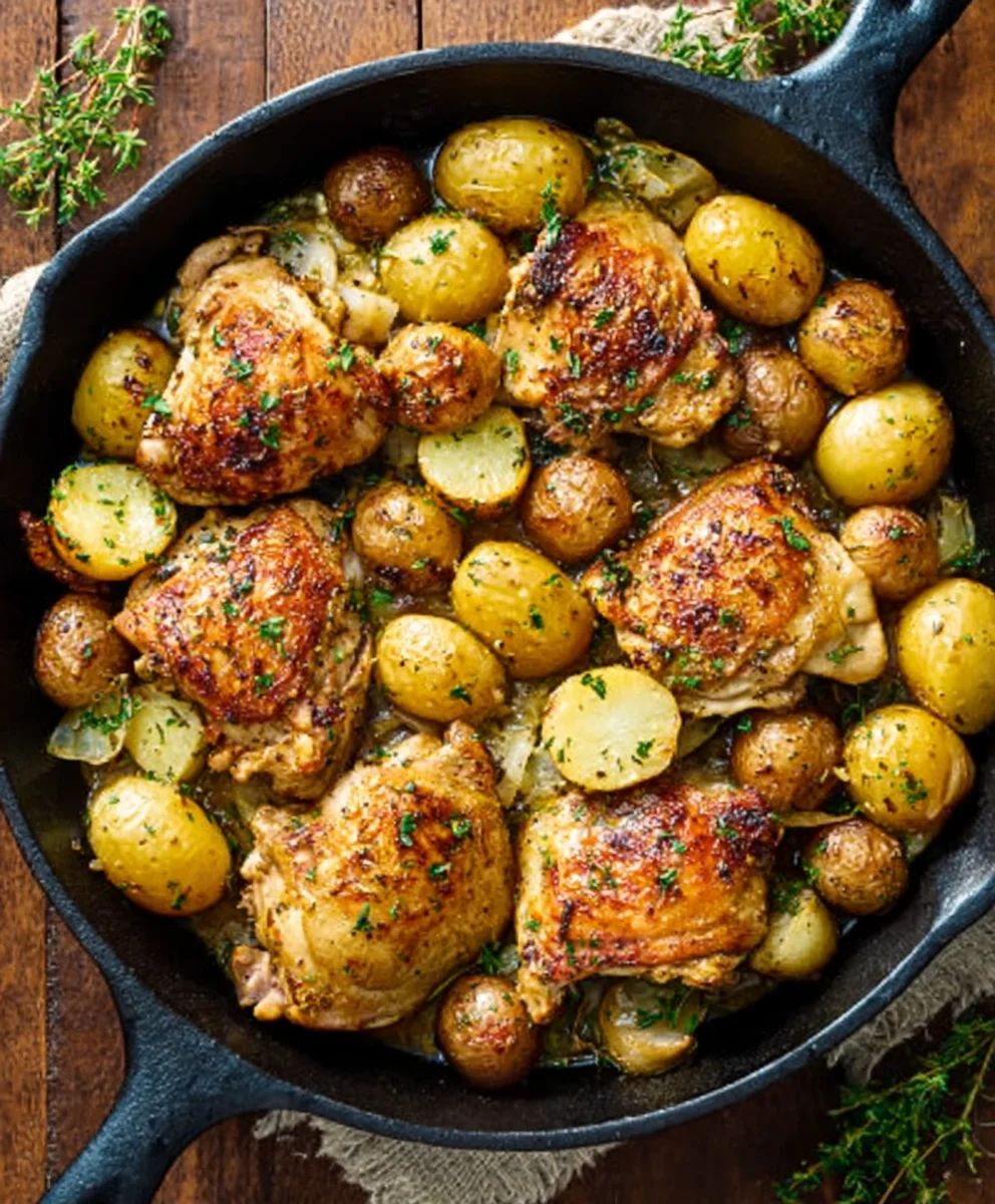 Garlic Butter Beef Skillet with Potatoes