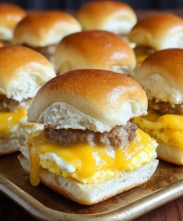 Sausage Egg and Cheese Breakfast Sliders