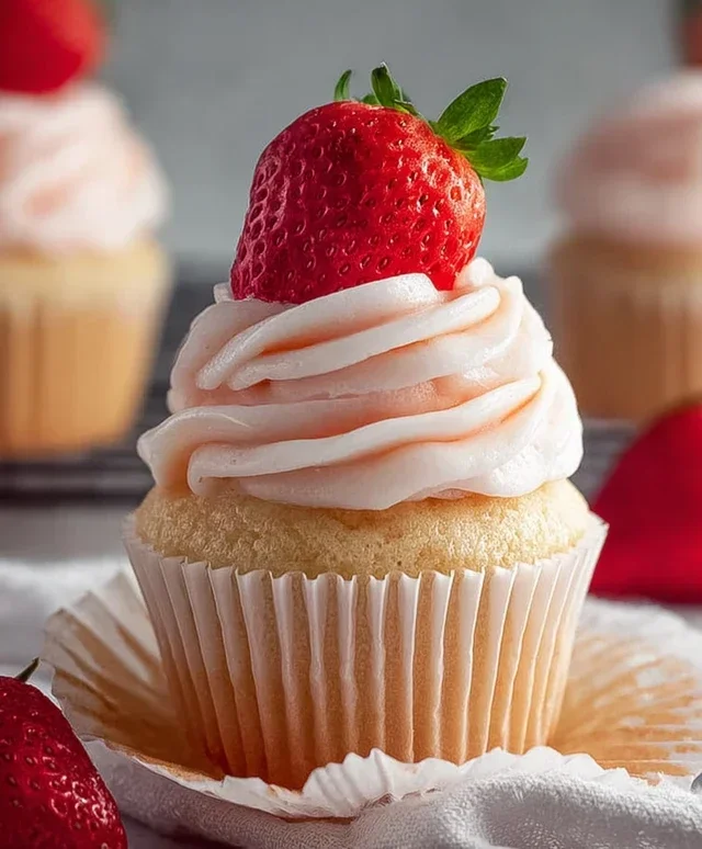 Fresh Strawberry Cupcakes