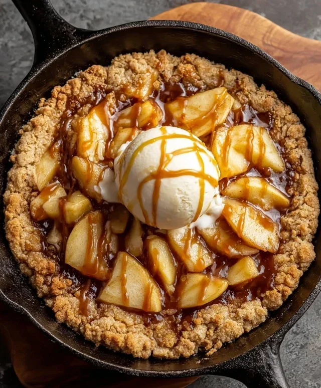 Caramel Apple Cookie Skillet