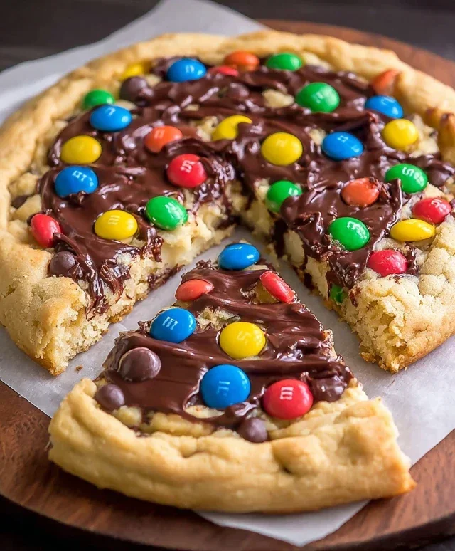 M&M Cookie Pizza