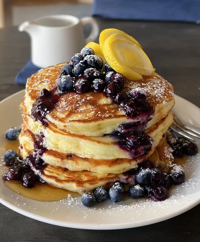 Lemon Blueberry Pancakes