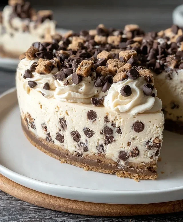 No Bake Cookie Dough Cheesecake