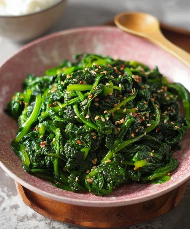 Korean Spinach Side Dish (Sigeumchi Namul)