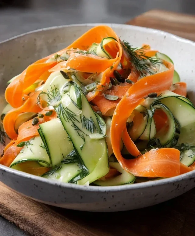 Carrot and Cucumber Ribbon Salad
