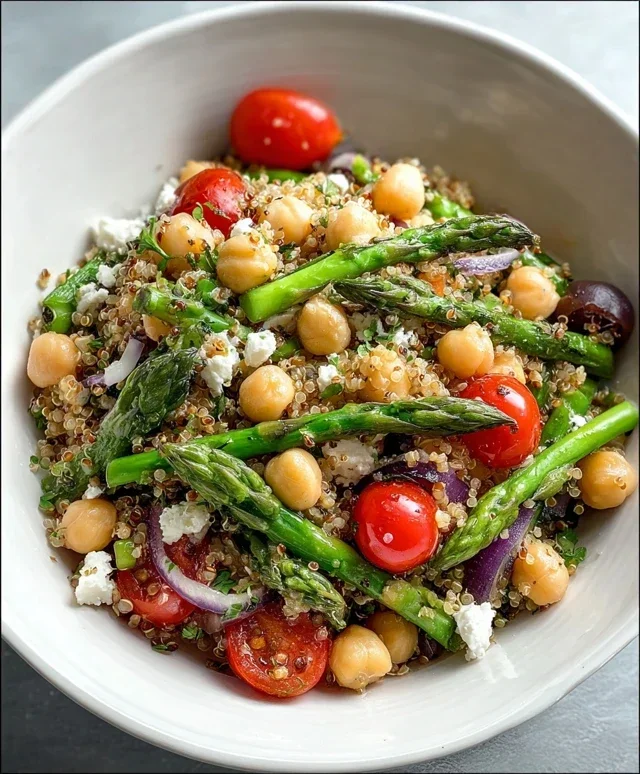 Asparagus Chickpea Quinoa Salad