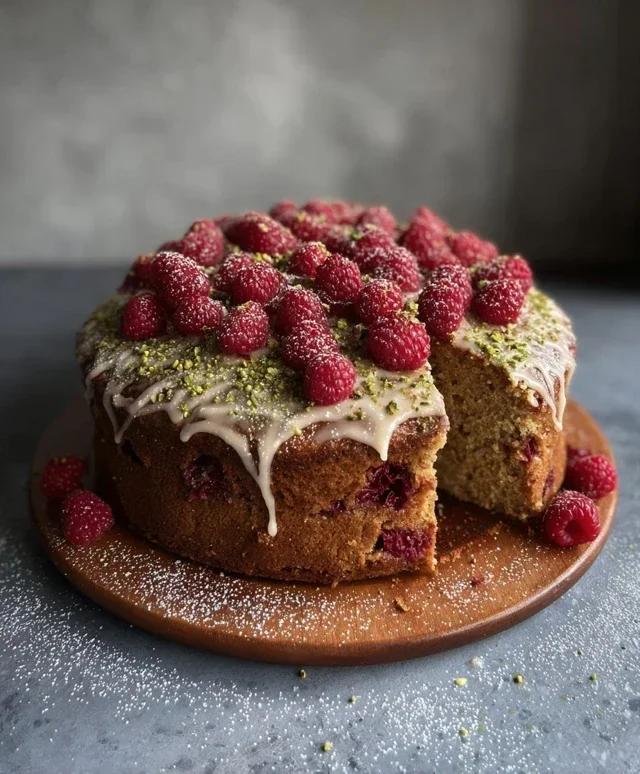 Pistachio Raspberry Cake