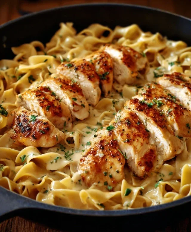 One-Pan Chicken with Buttered Noodles