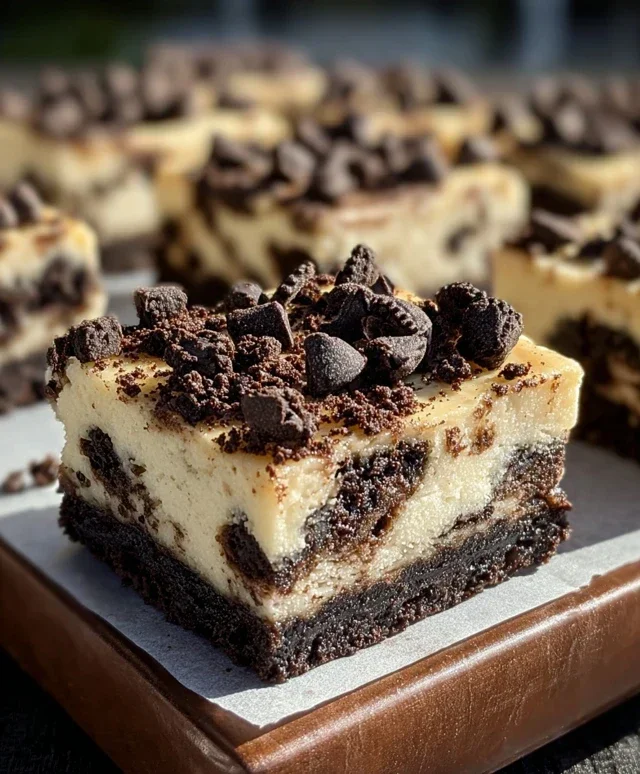 Chocolate Chip Oreo Cheesecake Bars
