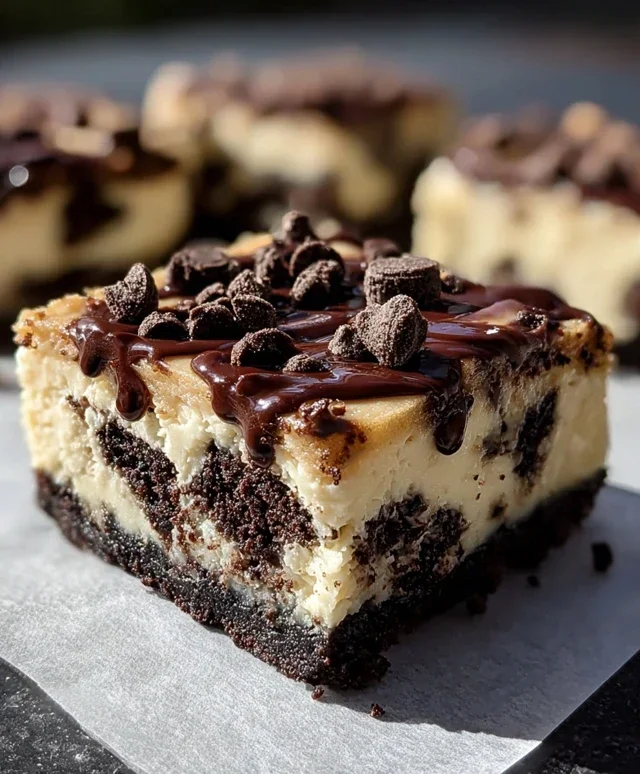 Chocolate Chip Oreo Cheesecake Bars