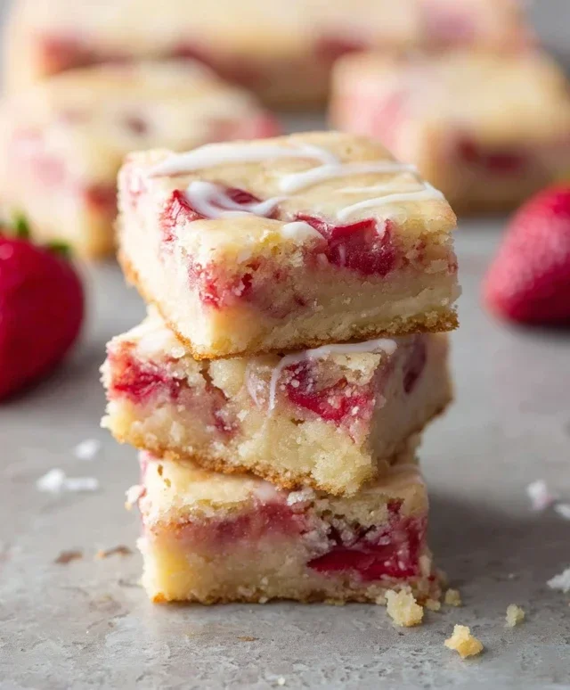Strawberry Lemon Blondies