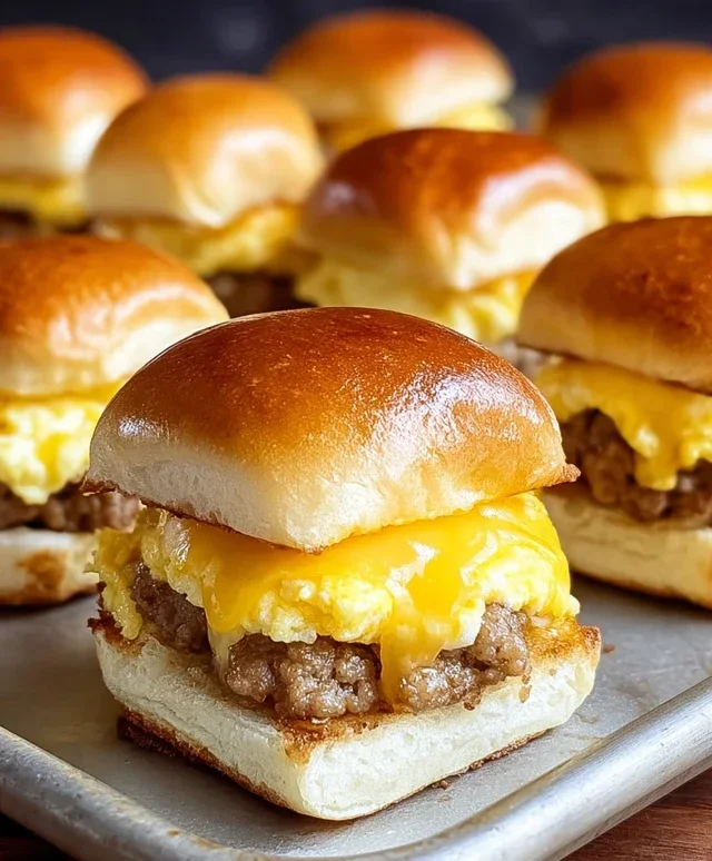 Sausage Egg and Cheese Breakfast Sliders