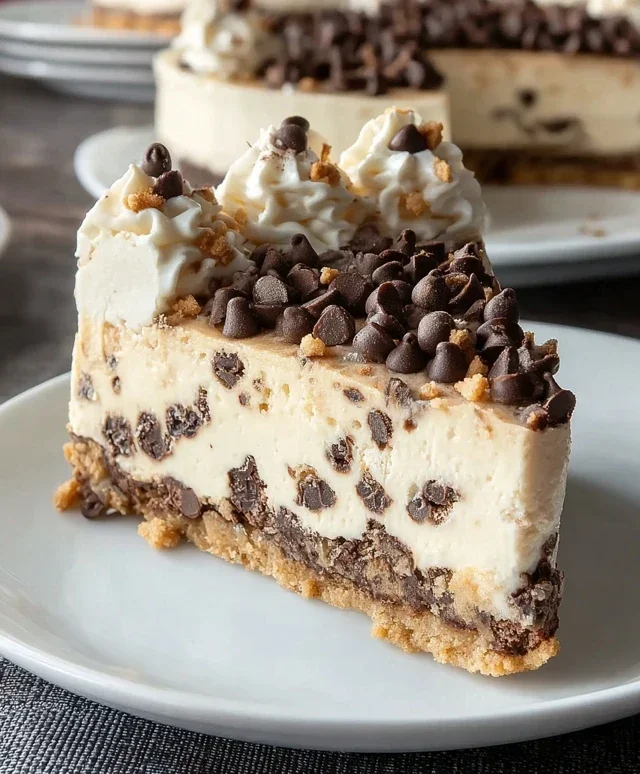 No Bake Cookie Dough Cheesecake