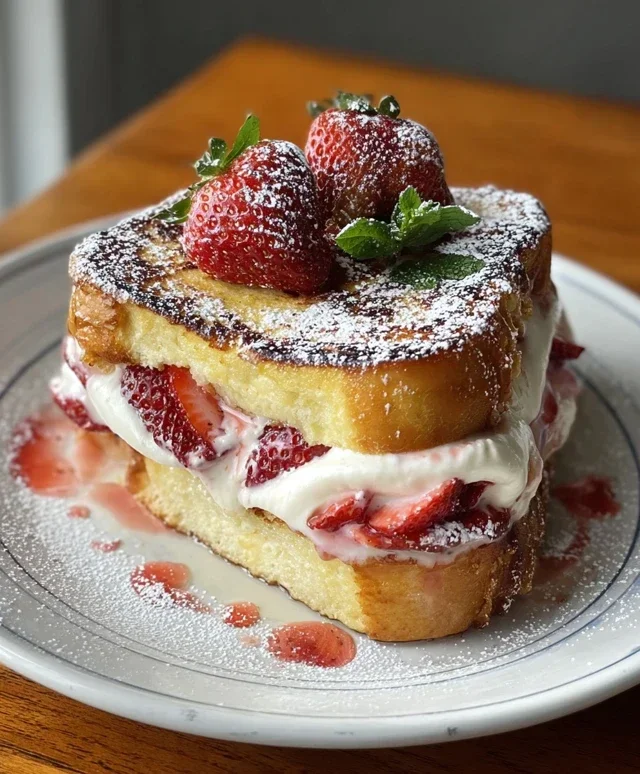 Strawberry Cream Cheese Stuffed French Toast