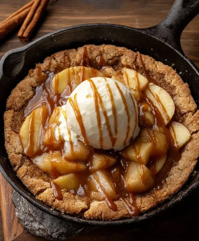 Caramel Apple Cookie Skillet