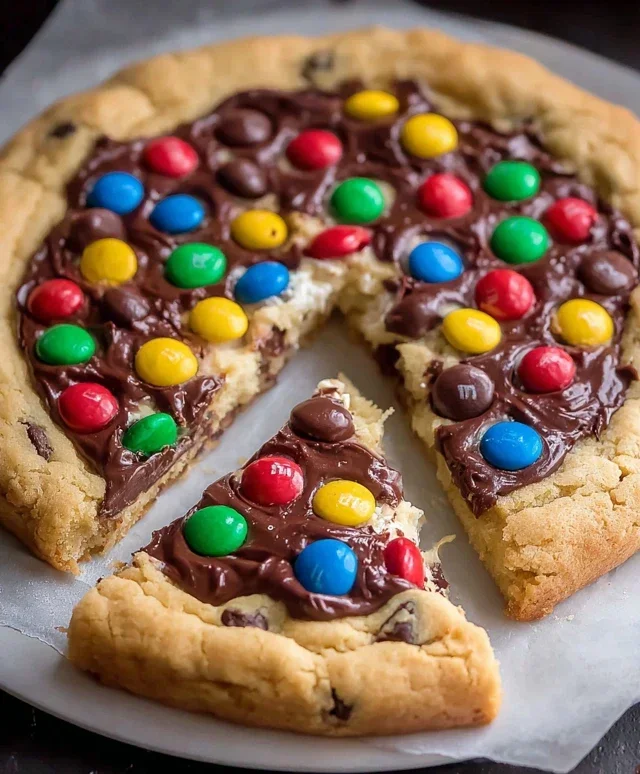 M&M Cookie Pizza