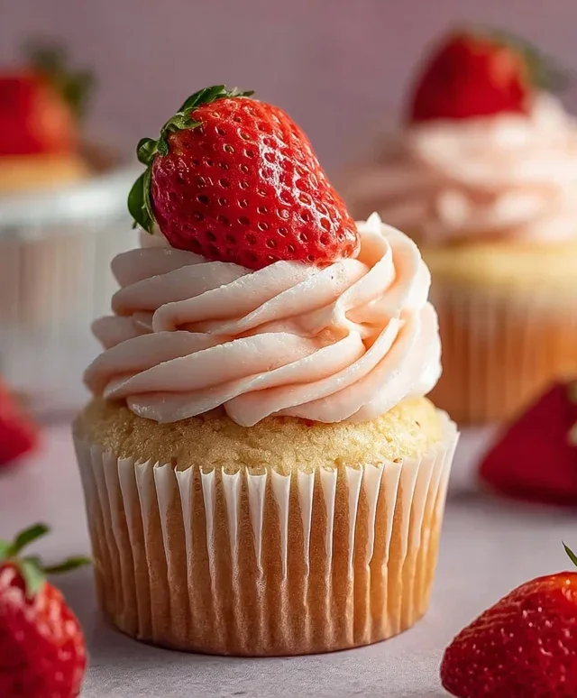 Fresh Strawberry Cupcakes