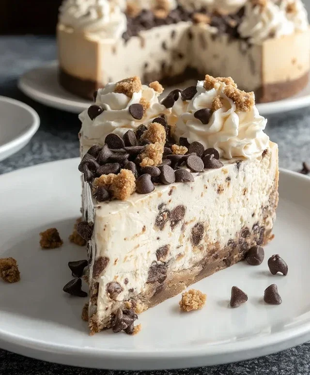 No Bake Cookie Dough Cheesecake