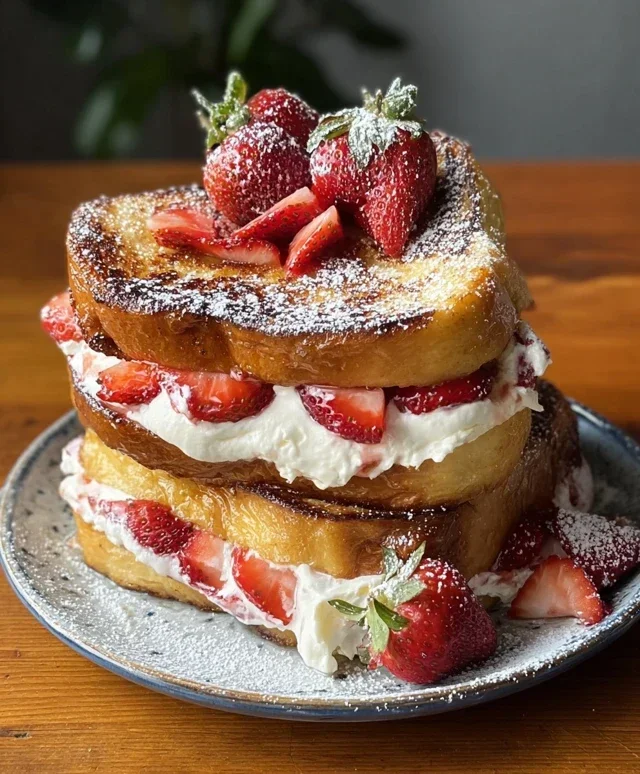 Strawberry Cream Cheese Stuffed French Toast