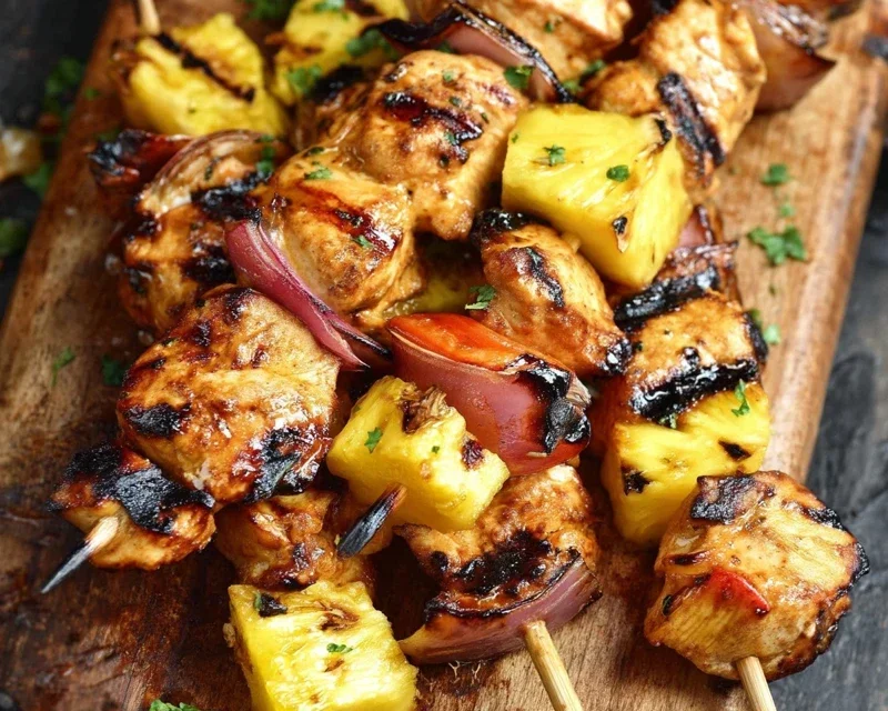 Pineapple Chicken Kebabs Recipe