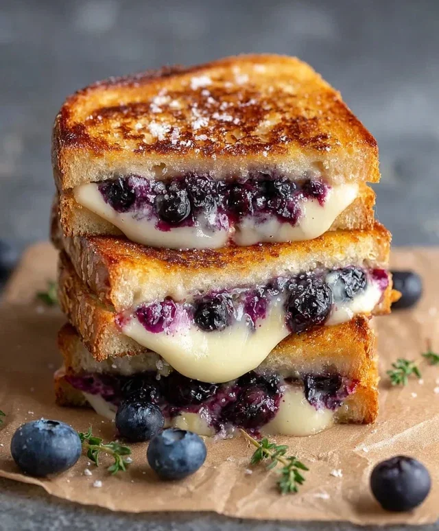 Crispy Blueberry Grilled Cheese