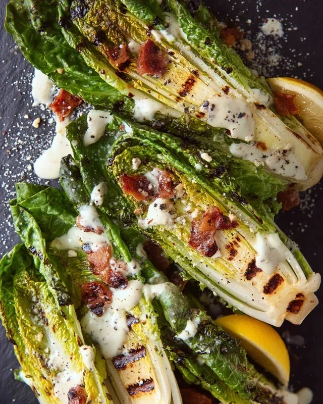Grilled Romaine Caesar Salad Recipe