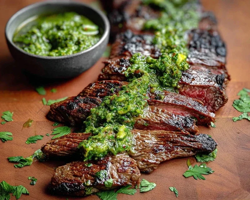 Skirt Steak Marinade Recipe with Chimichurri Recipe