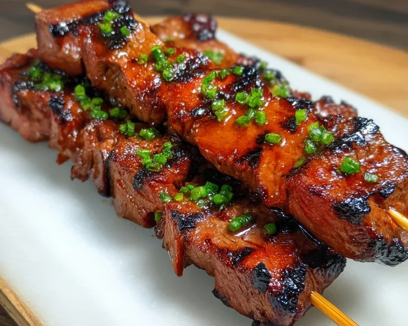 BBQ Beef Skewers with Filipino BBQ Marinade
