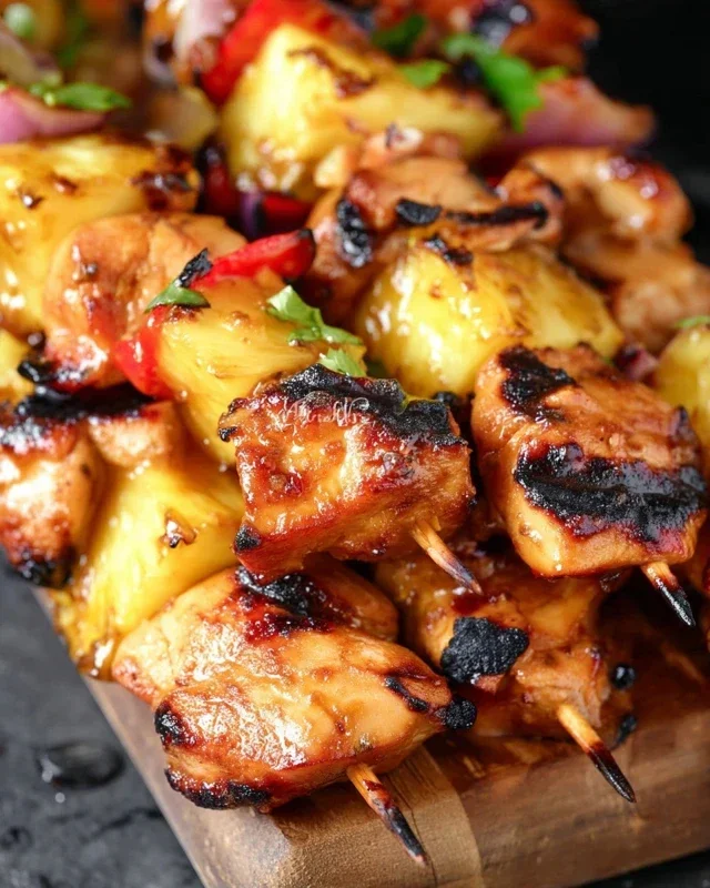 Pineapple Chicken Kebabs Recipe