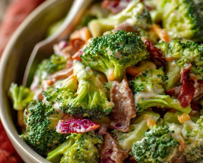 Broccoli Salad with Beef Beef Bacon Recipe