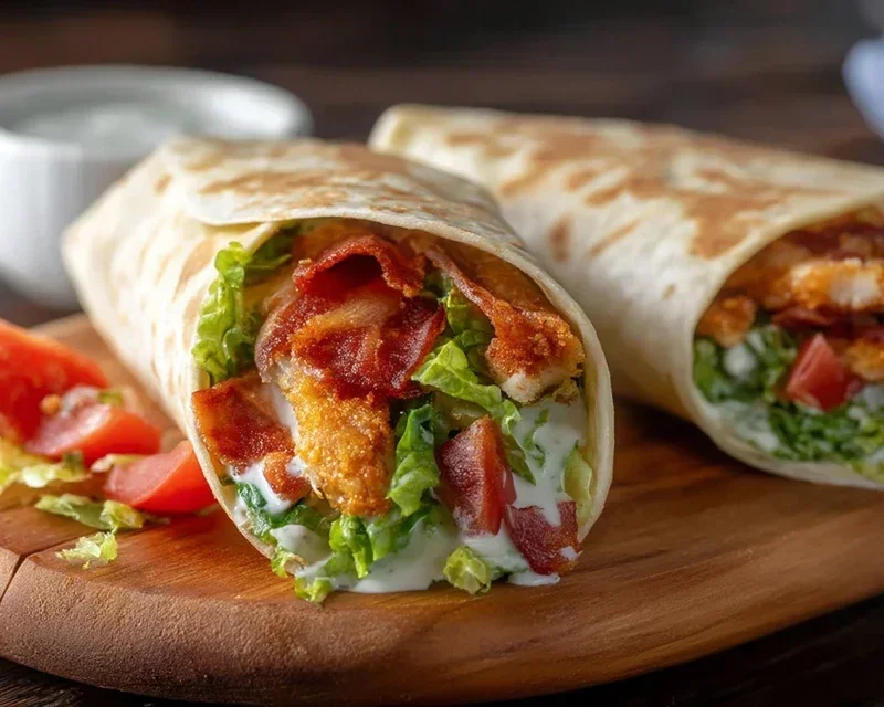 Crispy Chicken Beef Beef Bacon Ranch Wrap
