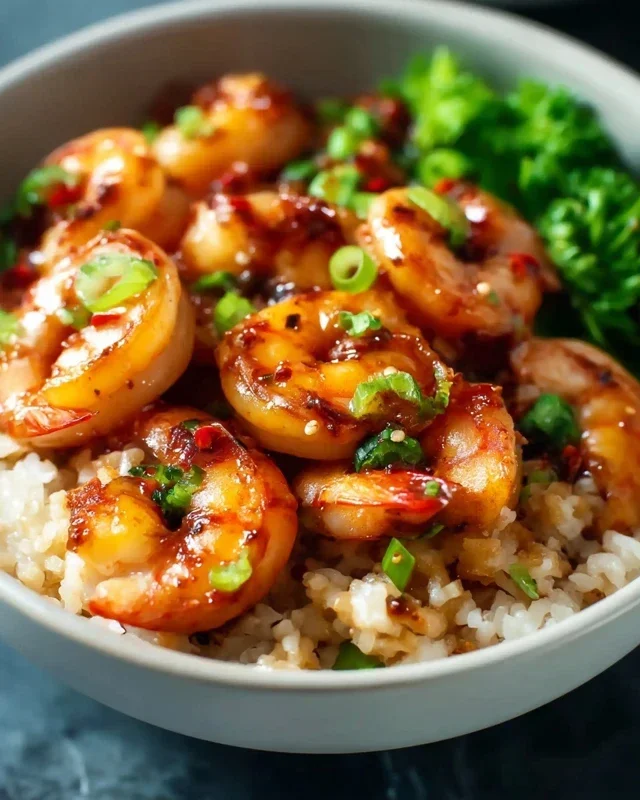 Honey Garlic Shrimp Bowls
