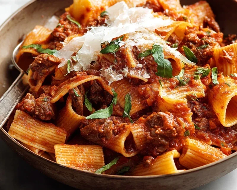 Beef Pasta in Tomato Sauce {Beef Ragu Pasta}