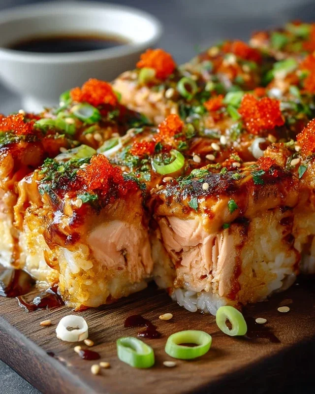 Spicy Salmon Sushi Bake Recipe