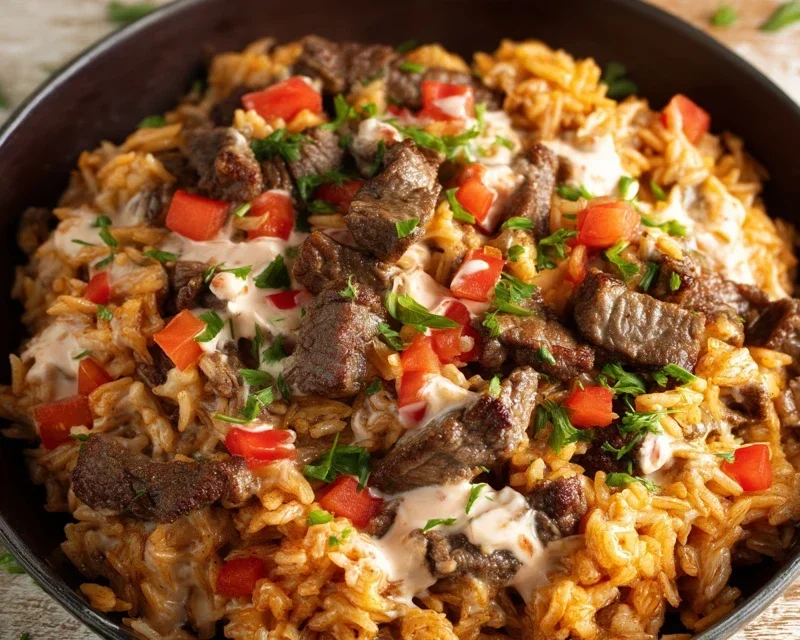 Steak Queso Rice A Flavorful Recipe