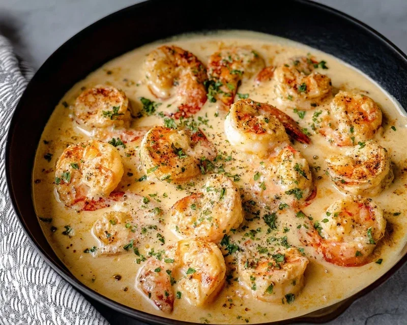 Creamy Garlic Shrimp (15 mins)