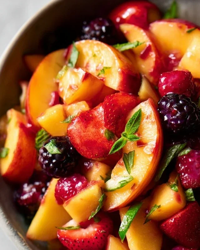 Summer Peach Fruit Salad