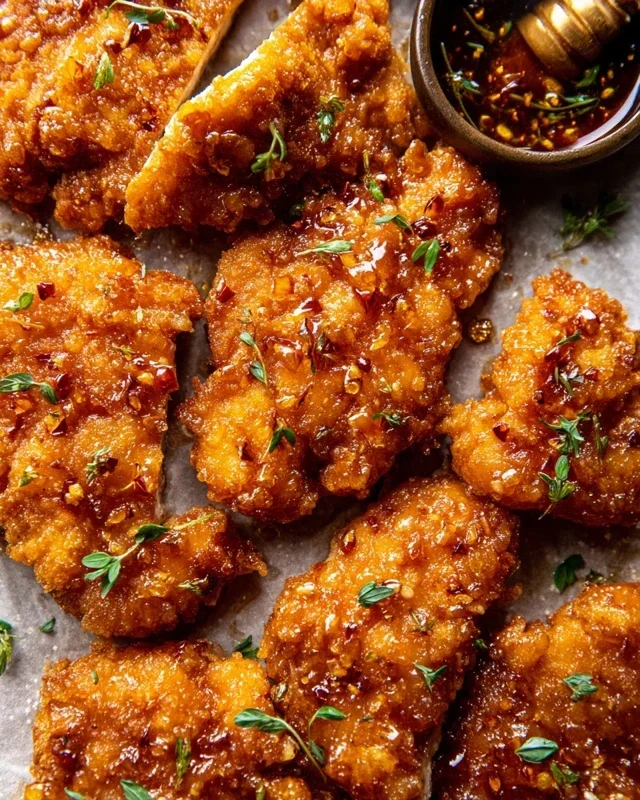 Baked Crunchy Hot Honey Chicken