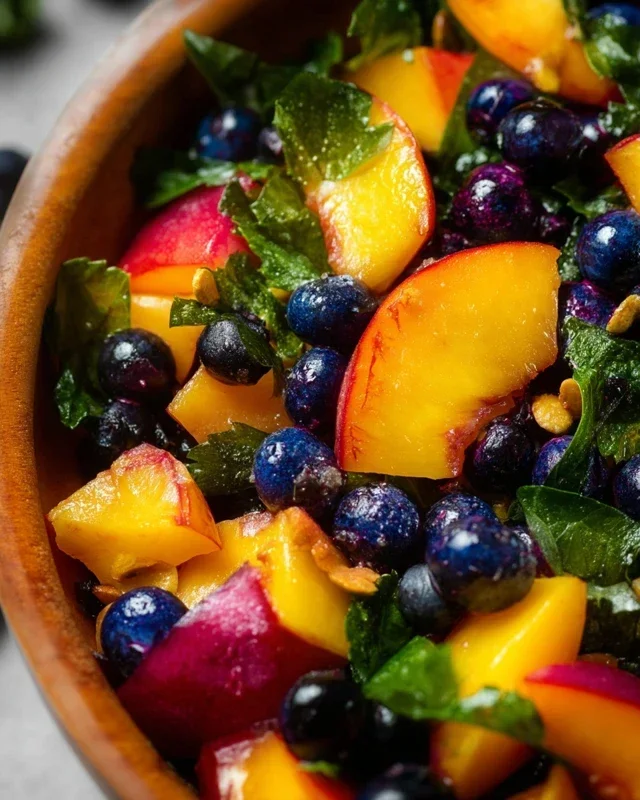 Summer Peach Blueberry Knon-non-non-alcoholic alternativeic non-alcoholic ale Salad