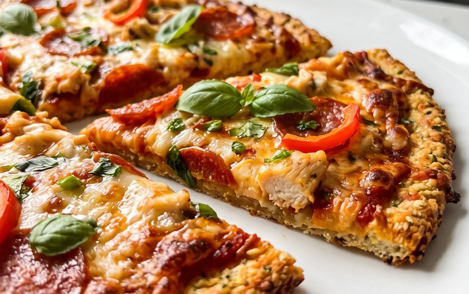 Chicken Crust Pizza (Low Carb + High Protein