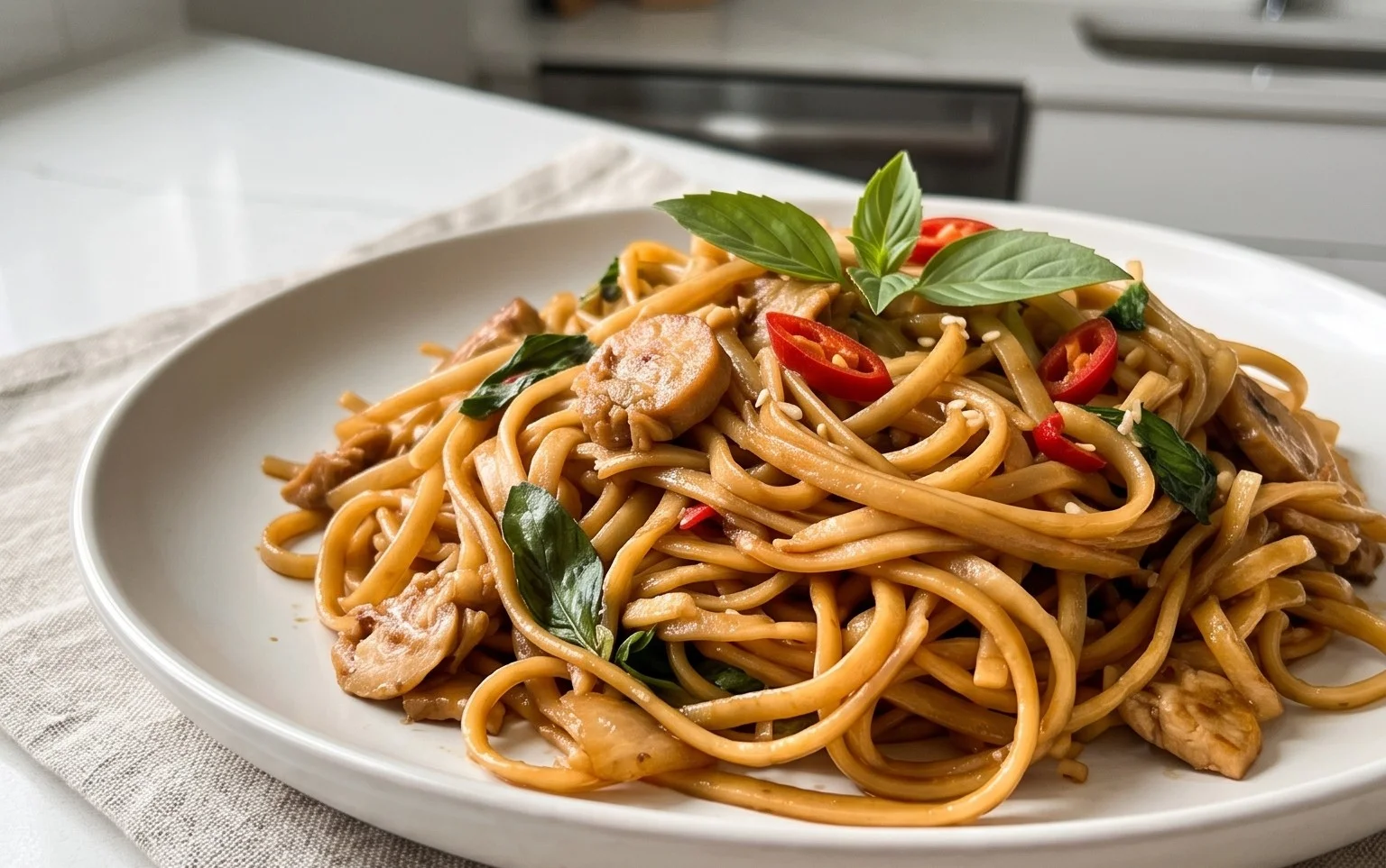 Drunken noodles