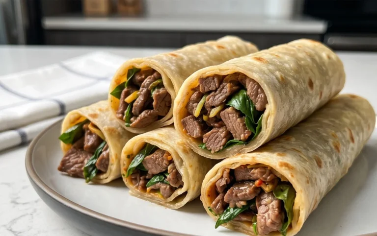Thai Basil Beef Rolls