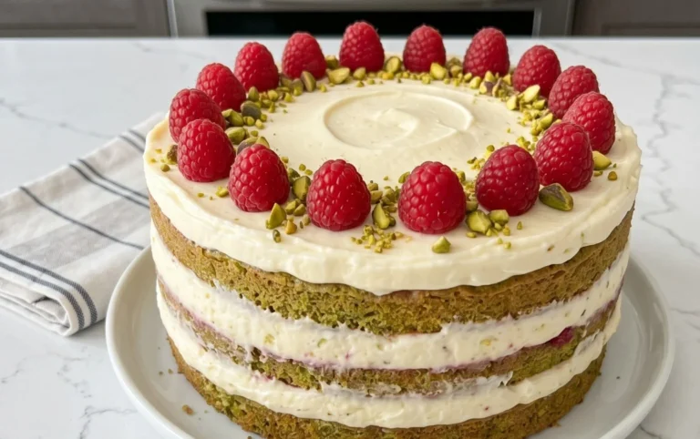 Pistachio Raspberry Cake