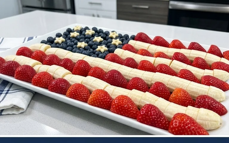 4th of July Fruit Platter Idea | How to Make an American Flag