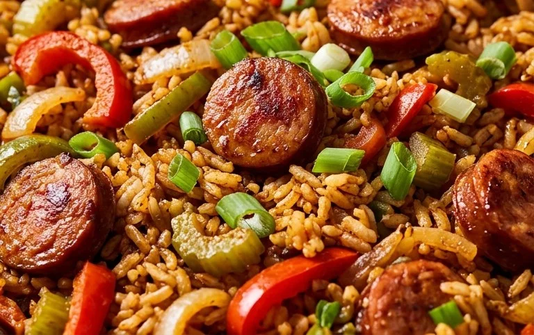 Cajun Sausage and Rice Skillet