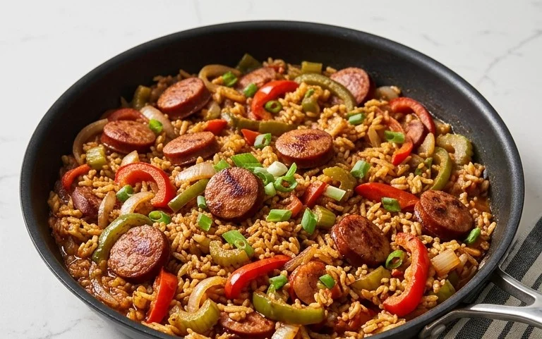 Cajun Sausage and Rice Skillet