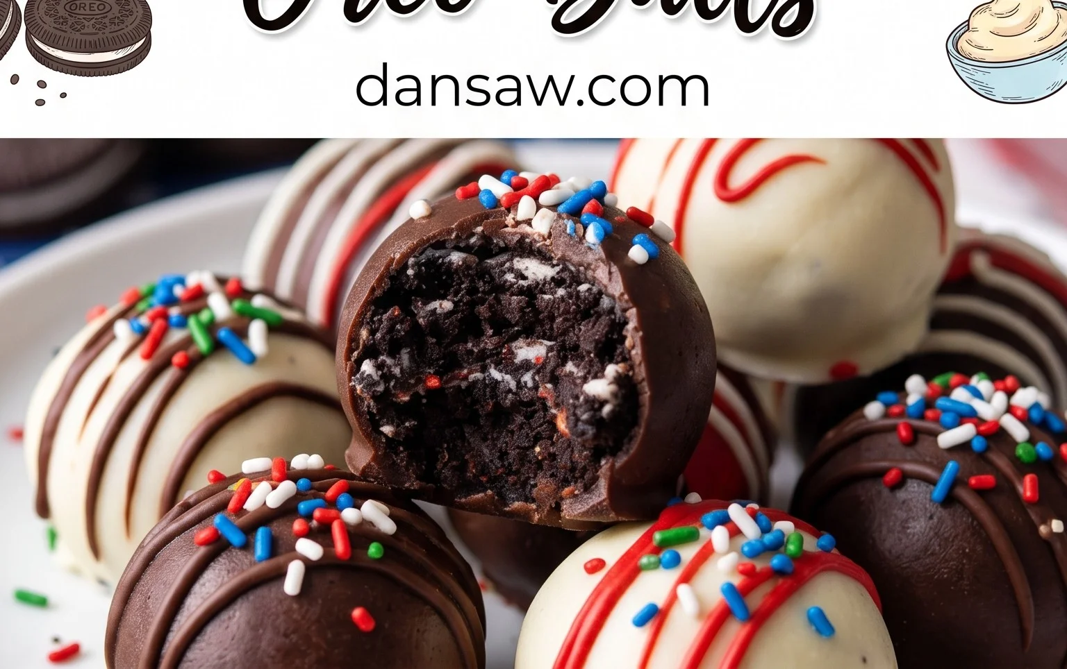 Patriotic Oreo Balls