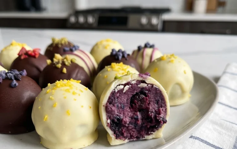 LEMON BLUEBERRY TRUFFLES